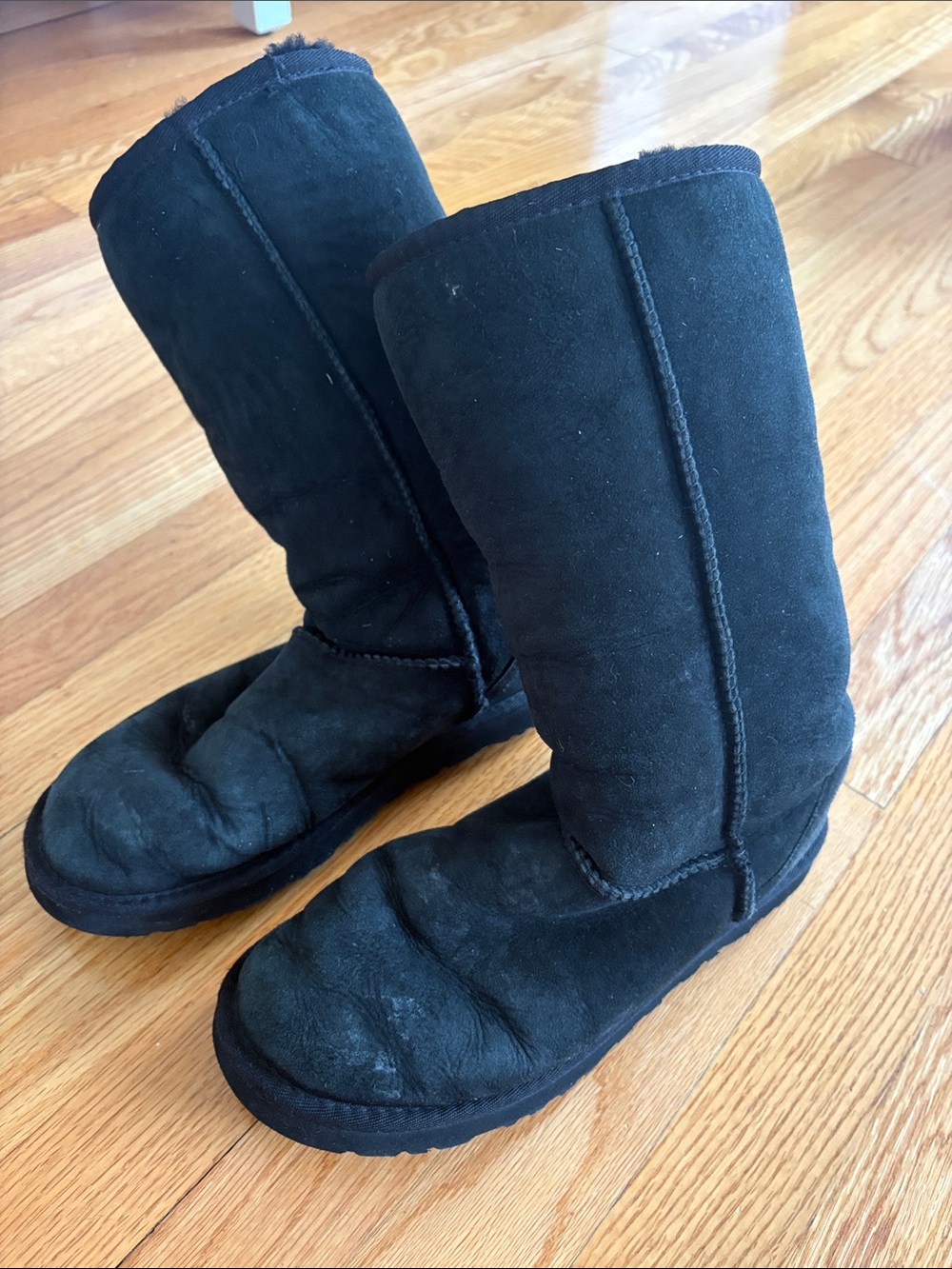 UGG Kids Black Tall Suede Winter Boots